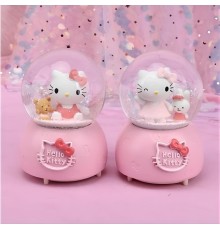 Hello Kitty Işıklı Müzikli Kar Küresi Orta Boy Model 4