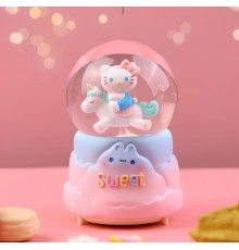 Hello Kitty Işıklı Müzikli Kar Küresi Orta Boy Model 3