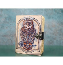 Baykuşlu Deri Defter Model 3