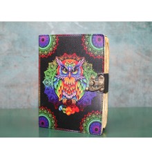 Baykuşlu Deri Defter Model 2
