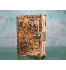 Baykuşlu Deri Defter Model 1