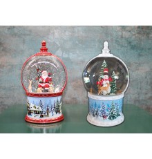 Kardan Adam Ve Noel Babalı Işıklı Müzikli Kar Küresi