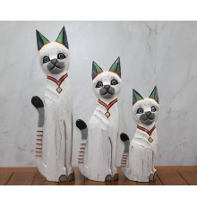 Ahşap 3'lü Kedi Seti 50 Cm