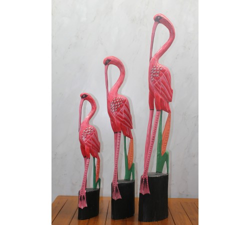 Ahşap 3'lü Flamingo Seti Ahşap 3'lü Flamingo Seti
