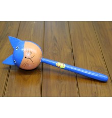 Ahşap Kedili Marakas Tekli Model 2