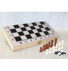 Ahşap Kutulu Satranç Tavla Seti Model 2
