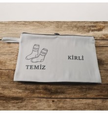Baskılı Kirli-Temiz Seyahat (Çorap) Torbası