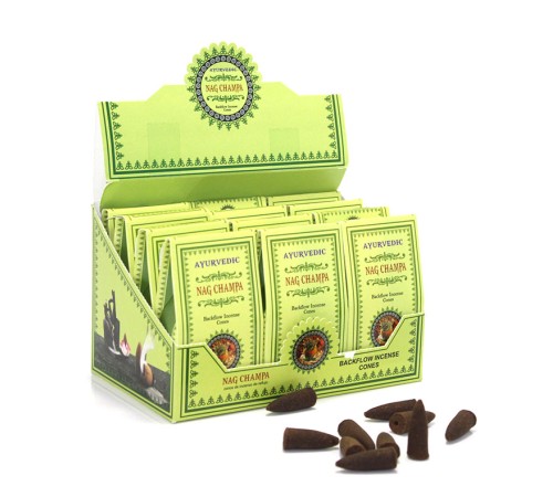 Ayurvedic Konik (Geri Akış) Tütsü Nag Champa Aromalı Ayurvedic Konik (Geri Akış) Tütsü Nag Champa Aromalı