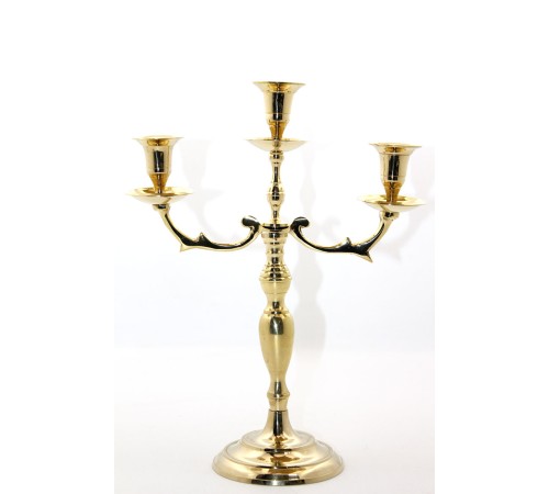 Pirinç 3'lü Şamdan Model 2