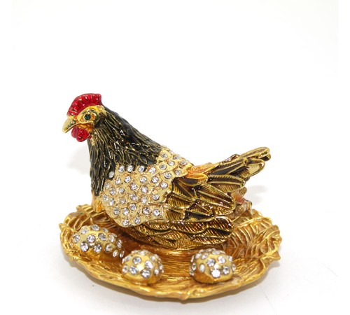 Swarovski Taşlı Yumurtalı Tekli Tavuk Model 2 Swarovski Taşlı Yumurtalı Tekli Tavuk Model 2