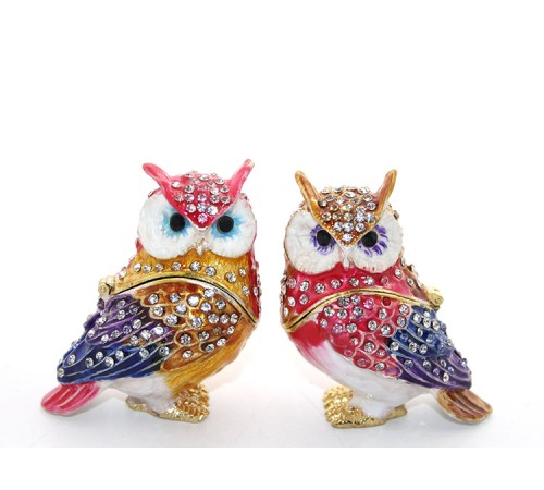 Swarovski Taşlı 2'li Baykuş Seti