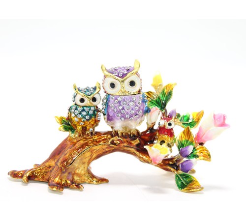 Swarovski Dal Üstünde 3'lü Baykuş Swarovski Dal Üstünde 3'lü Baykuş
