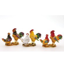 Swarovski Taşlı 2'li Tavuk Model 1