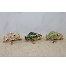 Swarovski Taşlı Minik Figür - Kurbağa Model 2