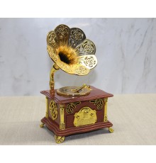 Gramofon Müzik Kutusu Kahverengi