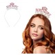 Kristal Taşlı Birthday Princess Yazılı Parti Tacı Pembe Renk