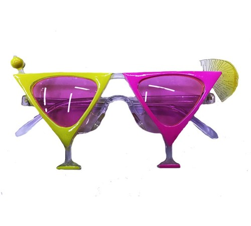 Sarı Pembe Renk Martini Parti Gözlüğü Sarı Pembe Renk Martini Parti Gözlüğü