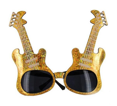 Altın Renk Gitar Şekilli Parti Gözlüğü Altın Renk Gitar Şekilli Parti Gözlüğü