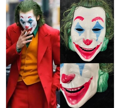 Joaquin Phoenix Joker Maskesi Yeşil Saçlı Joaquin Phoenix Joker Maskesi Yeşil Saçlı