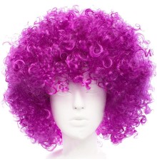 Koyu Mor Violet Renk Afro Bonus Parti Peruğu