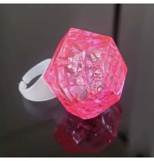 Kristal Tasarımlı Led Işıklı Pembe Yüzük