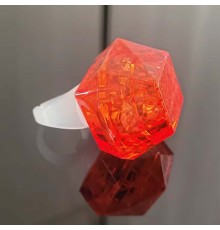 Kristal Tasarımlı Led Işıklı Kırmızı Yüzük