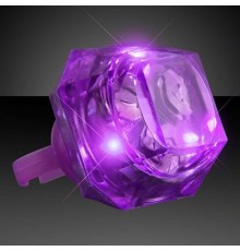 Kristal Tasarımlı Led Işıklı Mor Yüzük