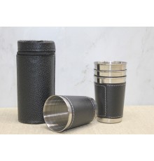 Derili Kılıflı 4'lü Shot Bardak