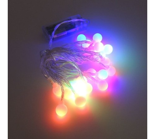3m 20 Led Beyaz Top RGB ışık Pilli 2 Kademeli 3m 20 Led Beyaz Top RGB ışık Pilli 2 Kademeli