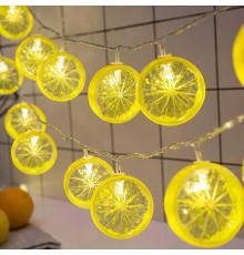 2m 10 Led Pilli 2 Kademeli Limon Led Işık