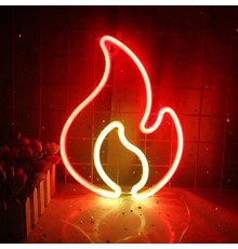 Duvara Asmalı Neon Alev LED