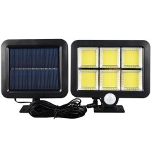 120 Cob Led Solar Panelli 3 Modlu Duvar Lambası