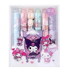 6'lı Fosforlu Kalem Seti - Hello Kitty Kuromi ve Arkadaşları