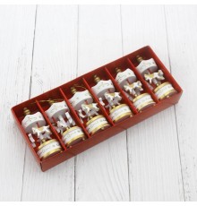 Dekoratif 6'lı Beyaz Mini Atlı Karınca