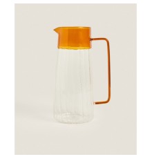 Turuncu Detaylı Cam Sürahi 1600 ml