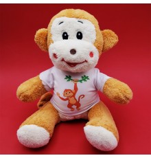 Tişörtlü Sevimli Peluş Maymun