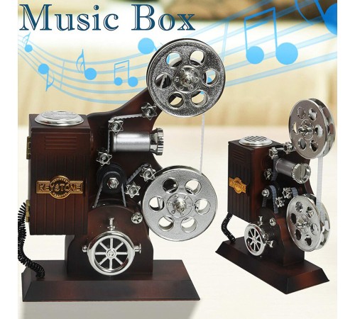 Film Makinesi Tasarımlı Müzik Kutusu Film Makinesi Tasarımlı Müzik Kutusu