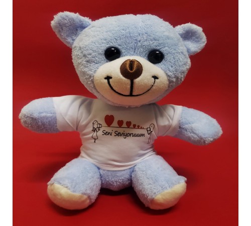 Seni Seviyorum Tişörtlü Peluş Ayıcık Seni Seviyorum Tişörtlü Peluş Ayıcık