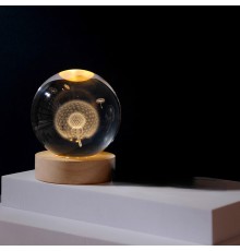 Karahindiba Tasarımlı Işıklı Cam Küre