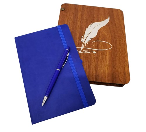 Ahşap Kutulu Defter ve Kalem Seti Ahşap Kutulu Defter ve Kalem Seti
