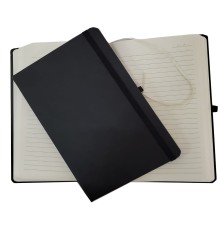 Siyah Renk Termo Deri Çizgili Defter