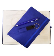 Mavi Deri Defter, Anahtarlık ve Tükenmez Kalem Seti