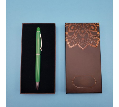 Mandala Desenli Kutulu Yeşil Touchpen Tükenmez Kalem Mandala Desenli Kutulu Yeşil Touchpen Tükenmez Kalem