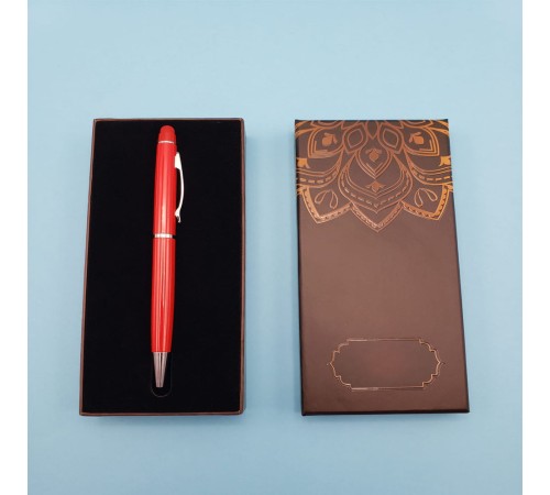 Mandala Desenli Kutulu Kırmızı Touchpen Tükenmez Kalem Mandala Desenli Kutulu Kırmızı Touchpen Tükenmez Kalem