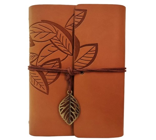 Deri Yaprak Desenli Defter Deri Yaprak Desenli Defter