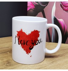 I Love You Tasarımlı Kupa Bardak