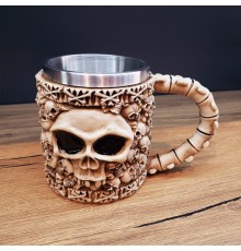 3D Tasarımlı İskelet Kupa Bardak