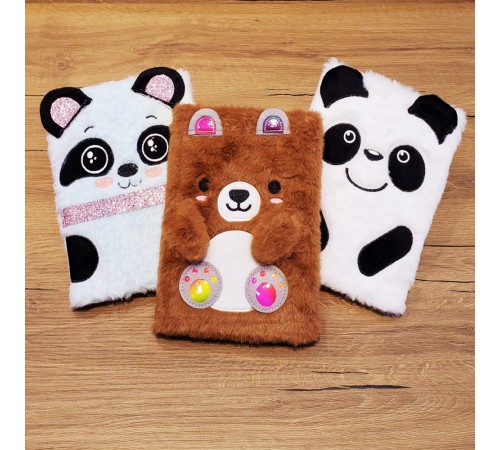 Panda Tasarımlı Peluş Defter Panda Tasarımlı Peluş Defter