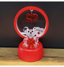 Işıklı Kırmızı I Love You Ayıcık