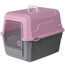 Mikopet Deluxe Pembe Kapalı Kedi Tuvaleti